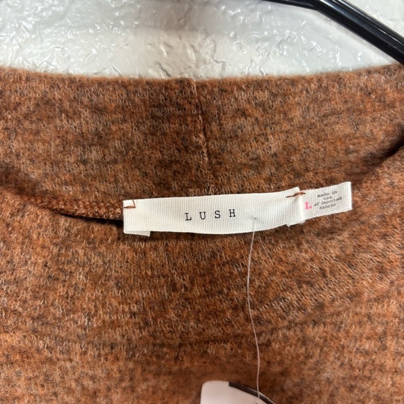 NWT Lush Brown Knit Sweater Dress - Picture 3 of 3